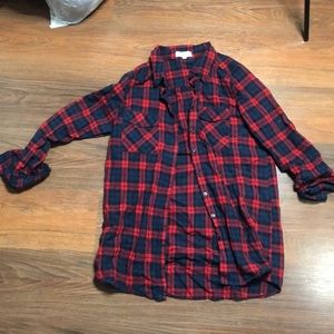 Red oversized flannel